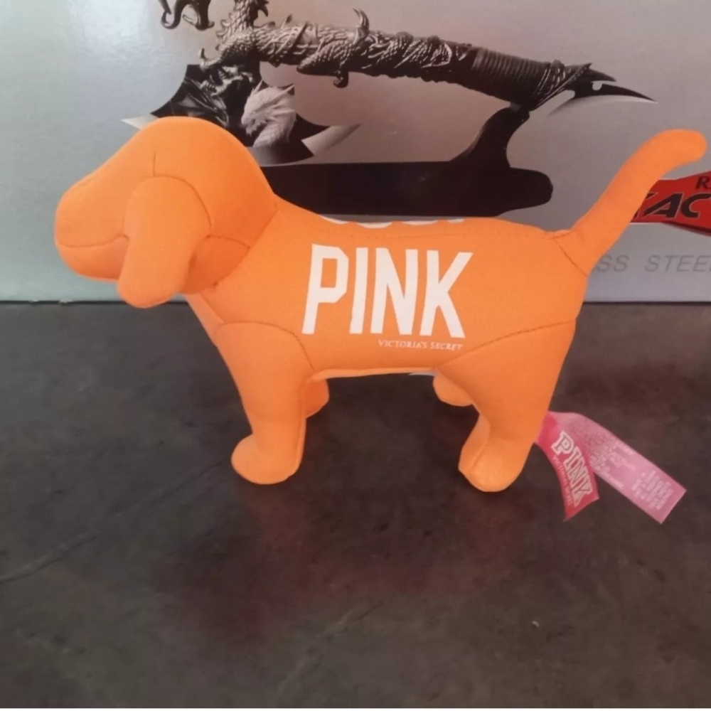Vintage Victoria's Secret Plush Puppies PINK 1986 Orange Dog